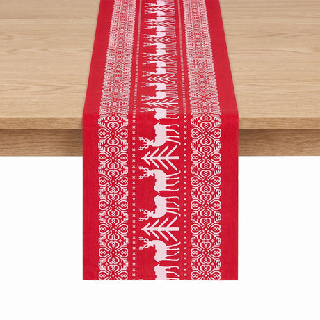The reindeer table runner shown again, machine washable.