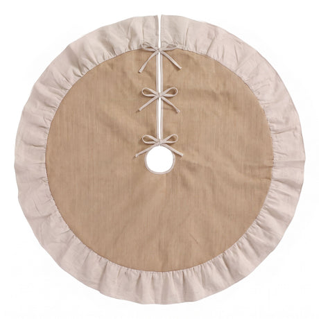 Linen Christmas tree skirt 120cm across.