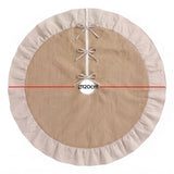 Jingle Jollys 120cm Christmas Tree Skirt Linen Christmas Tree Mat Decor