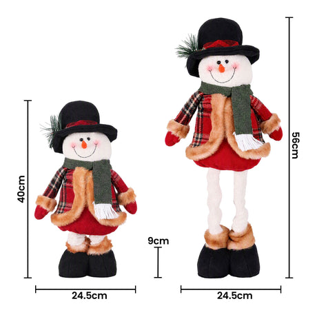 Another view of the telescopic snowman ornament, for indoor use.