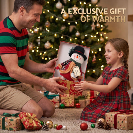 The telescopic snowman ornament, for indoor use.