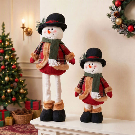 Another view of the telescopic snowman ornament.