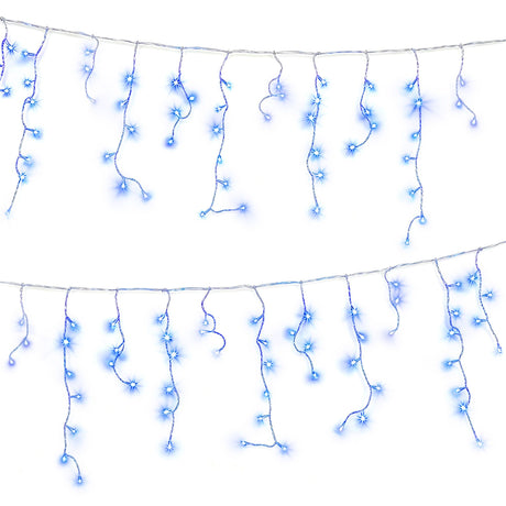 The 32m solar icicle lights shown again, solar powered.