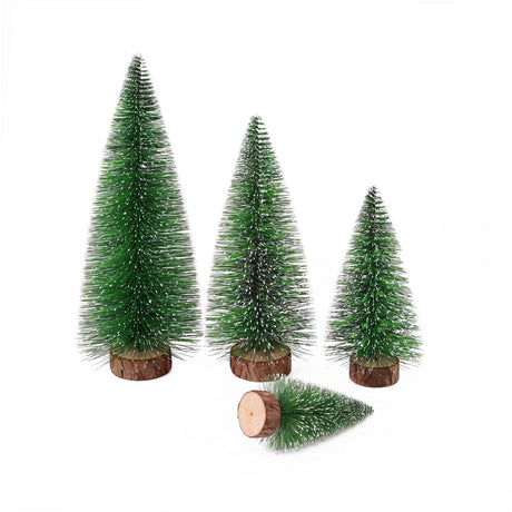 Further view of the four mini frosted trees.