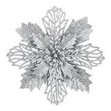 Set of 20 artificial poinsettia flowers for a tree, garland or wreath.