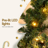 10m pre-lit garland, for indoor or outdoor use.