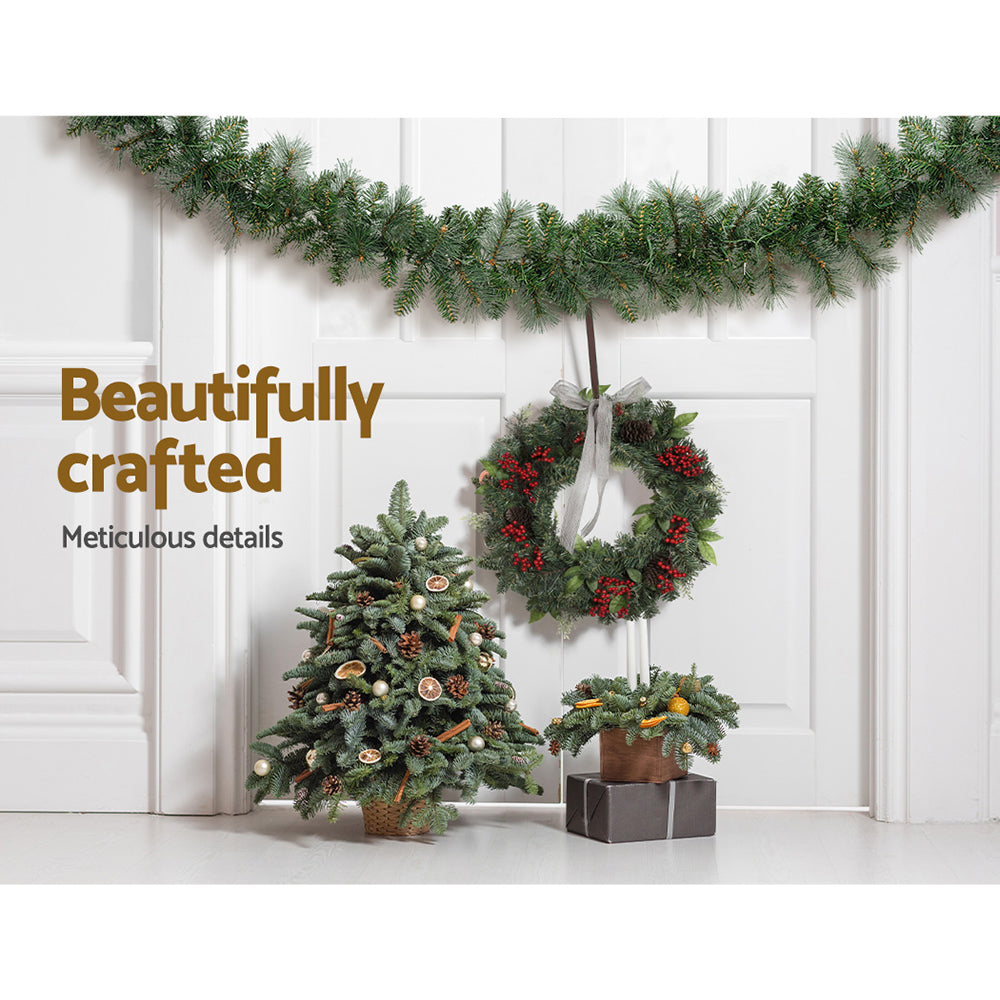 1.8m LED garland, arriving pre-lit.