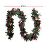 Another view of the 2.7m decorated garland, for indoor or outdoor use.
