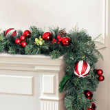 Another view of the 2.7m decorated garland.