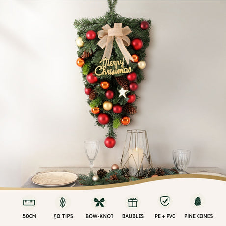 50cm hanging garland, for indoor or outdoor use.