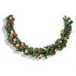 Pre-lit Christmas garland 1.8 metres long with pine cones and berries.