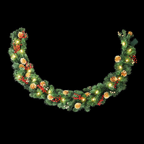Another view of the 1.8m pre-lit garland, for indoor or outdoor use.