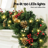 The 1.8m pre-lit garland shown again, for indoor or outdoor use.