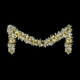 Jingle Jollys 3M Christmas Garland Pre-lit LED Lights Snow Frosted Tips Decor