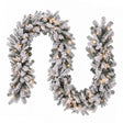 Snow-frosted Christmas garland 1.8 metres long with eight LED modes and a timer.