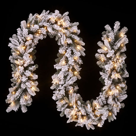 Another view of the 1.8m frosted LED garland, with a built-in timer.