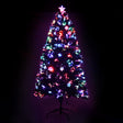 Optic fibre Christmas tree 1.2 metres tall with multicoloured lighting.