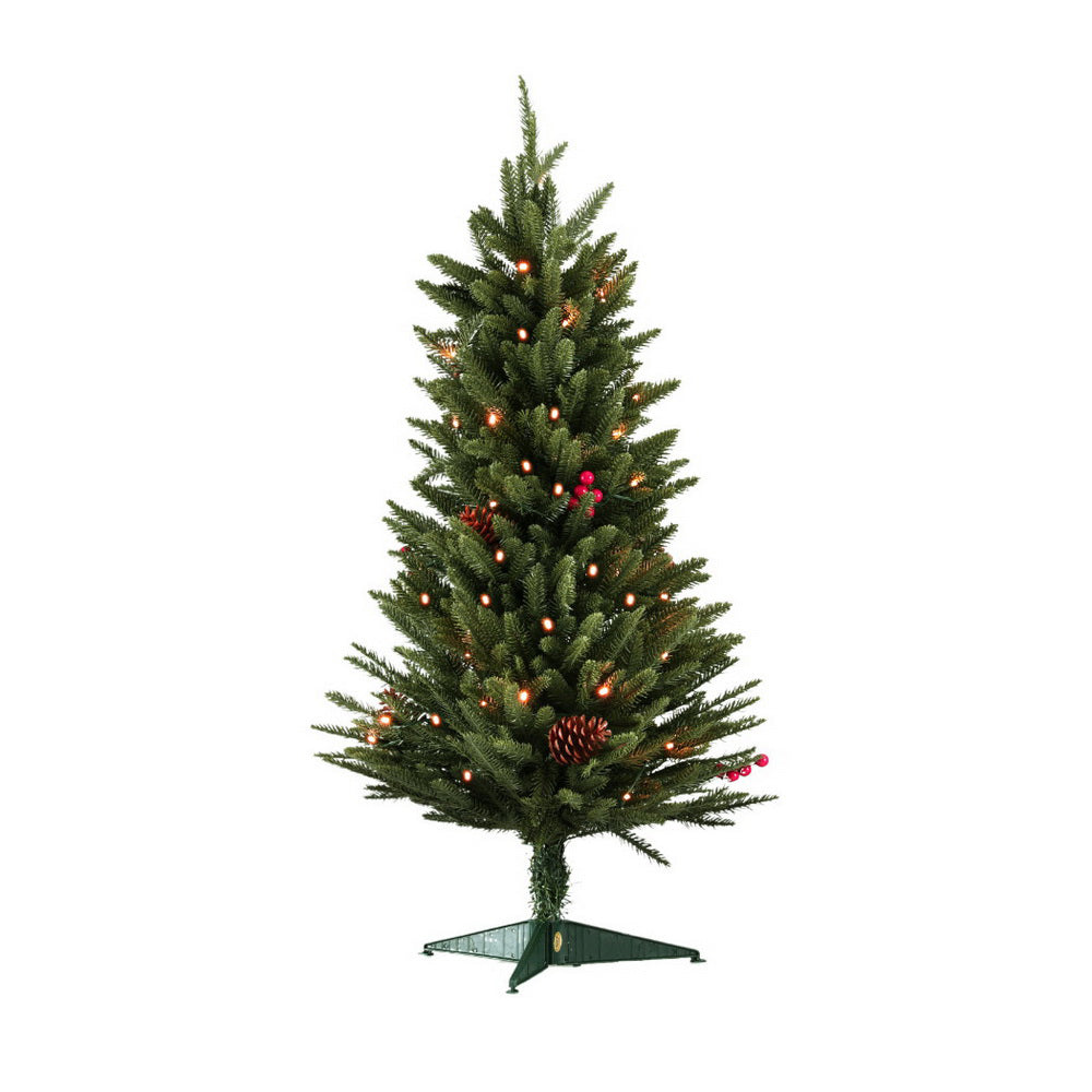 Mini Christmas tree 90cm tall with LED lights.
