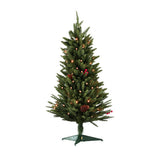 Mini Christmas tree 90cm tall with LED lights.