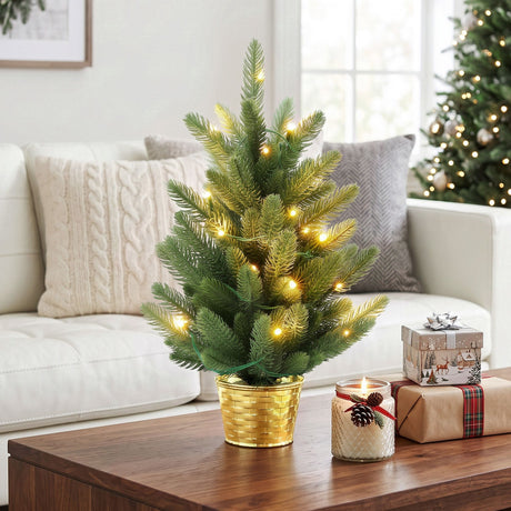 45cm mini lit tree, arriving pre-lit.
