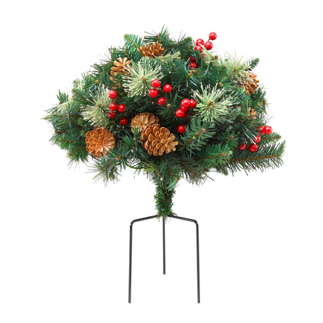 Another view of the two 45cm lit trees, with a built-in timer.