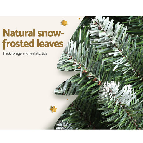 The 1.8m snowy tree shown again, needing no tools.