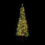 Slim pencil Christmas tree 1.8 metres tall, pre-lit, for a corner.