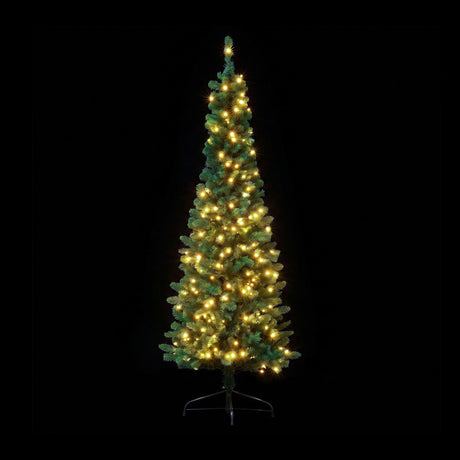 Slim pencil Christmas tree 1.8 metres tall, pre-lit, for a corner.