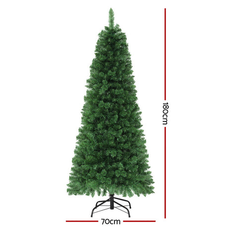 Another view of the 1.8m pre-lit tree, mains powered with a transformer.