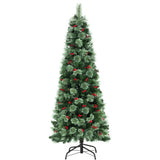Another view of the 1.8m LED tree with berries, arriving pre-lit.