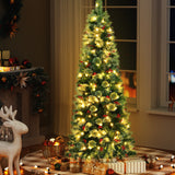 The 1.8m LED tree with berries shown again, arriving pre-lit.