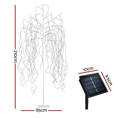 Another view of the 2.1m solar tree light, solar powered.