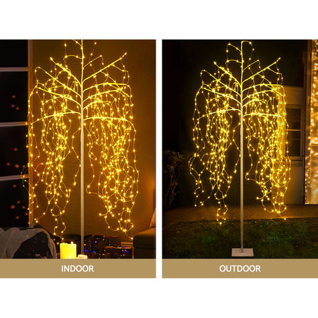 Another view of the 2.1m solar tree light, running on low voltage.