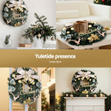 The 60cm flower wreath from another angle, for indoor or outdoor use.