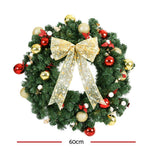Another view of the 60cm pre-lit wreath, battery operated.