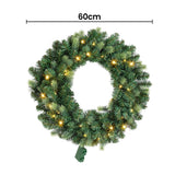 Another view of the 60cm warm white wreath, battery operated.