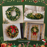 The 60cm warm white wreath shown again, with a built-in timer.
