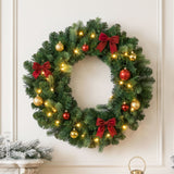 The 60cm warm white wreath shown again, for indoor or outdoor use.