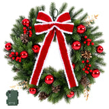 Another view of the 60cm pre-lit door wreath, eight lighting modes.