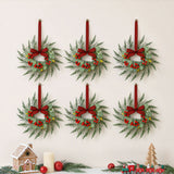 Six 26cm pre-lit wreaths, arriving pre-lit.