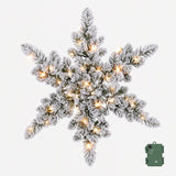 Another view of the 60cm flocked wreath, for indoor or outdoor use.