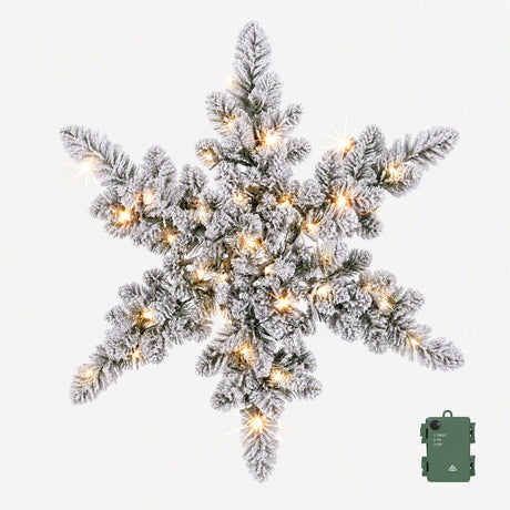 Another view of the 60cm flocked wreath, for indoor or outdoor use.