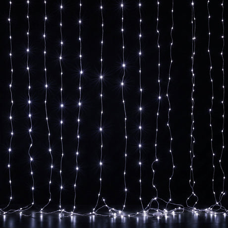 Another view of the 3x3m curtain lights, USB powered.
