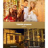 3X6M Christmas Lights Curtain Light Warm White 600 LED Jingle Jollys