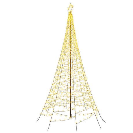 Another view of the 3.6m solar tree net lights, eight lighting modes.