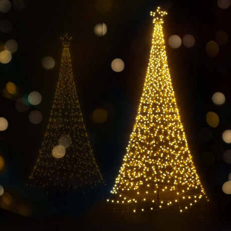 The 3.6m solar tree net lights shown again, solar powered.