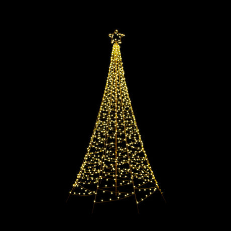 Another view of the 2.1m solar tree net lights, eight lighting modes.