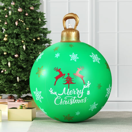 The green inflatable bauble shown again, in water-repellent fabric.
