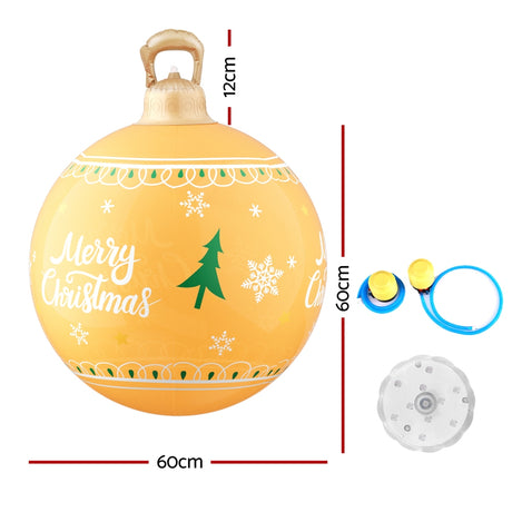 Another view of the 60cm inflatable bauble, for outdoor use.