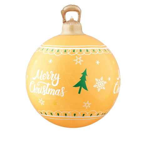 Another view of the 60cm inflatable bauble, deflates flat for storage.